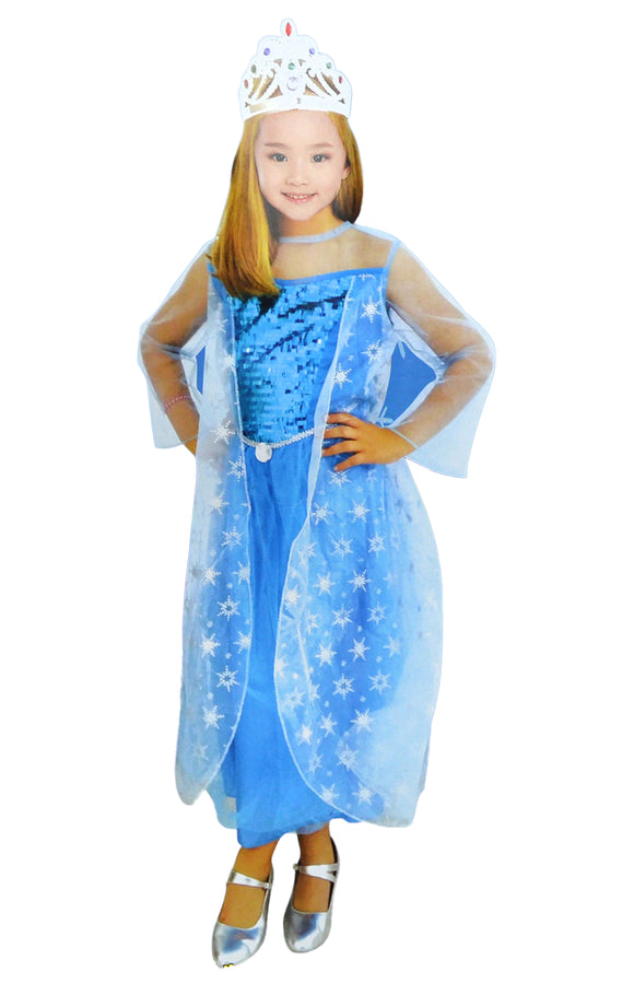 Princess Elsa Dressing Up Costume-4 To 6 Years Old
