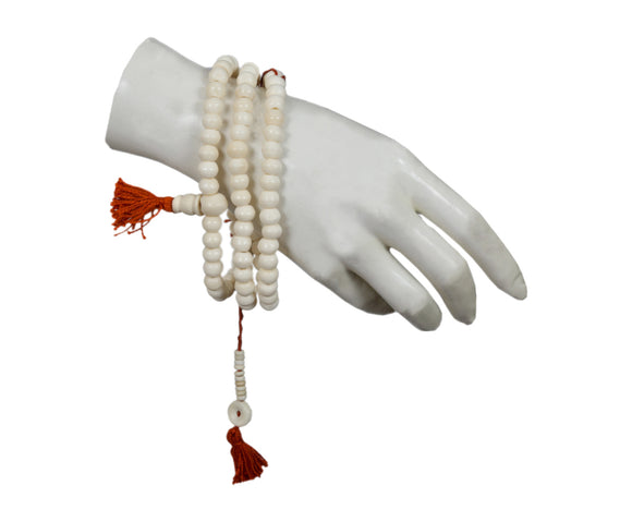 Tibetan Buddhist Prayer White Beads.