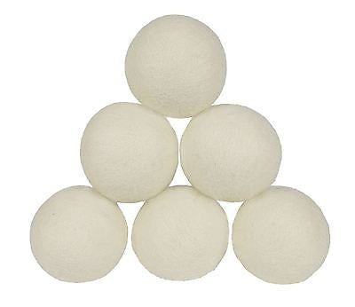 Wool Dryer Balls 6-pack XL Handmade with 100% Organic Wool with Carrying Bag