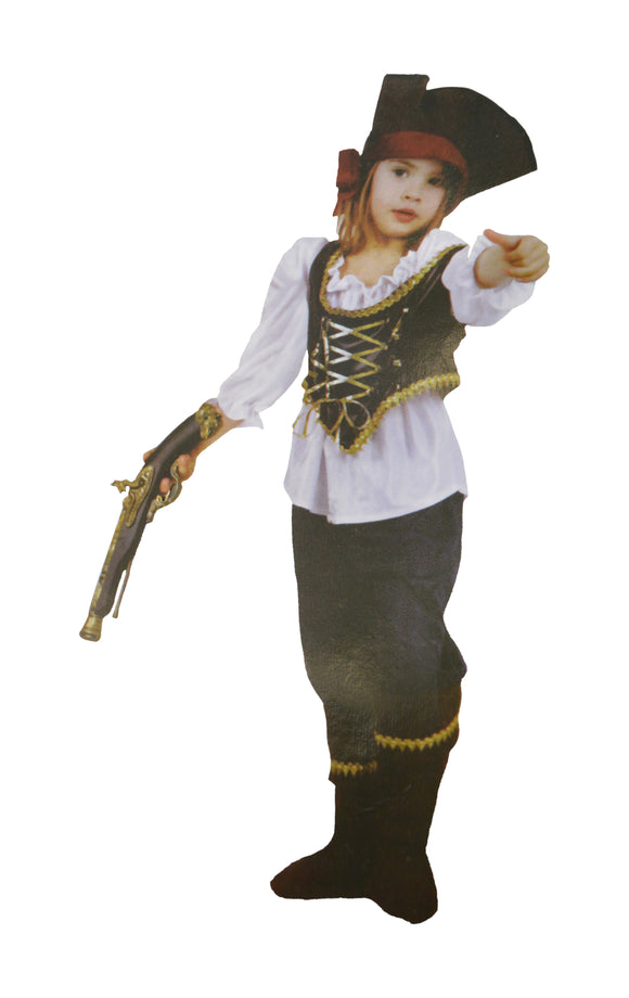 Girl's Pirate Dressing Up Costume-7 To 10 Years Old.