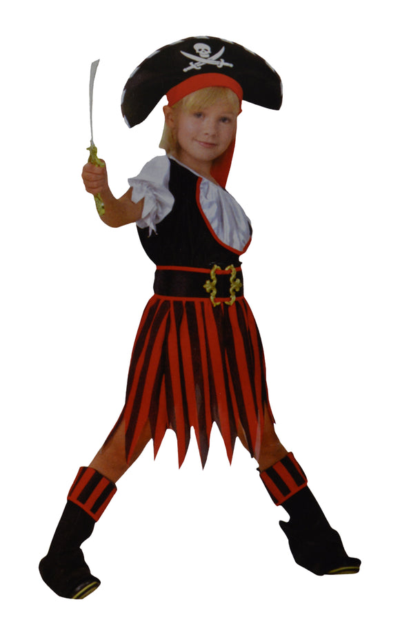 Pirate Costume For Girls- 7 To 10 Years Old.