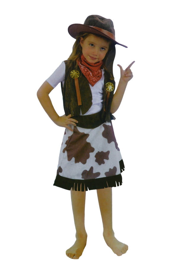 Cowgirl Dressing Up Costume -7 To 10 Years Old.