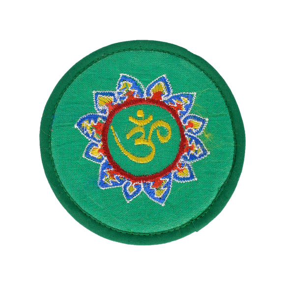 Silk Brocade Round Pad-Lotus Design Singing Bowl's Cushion