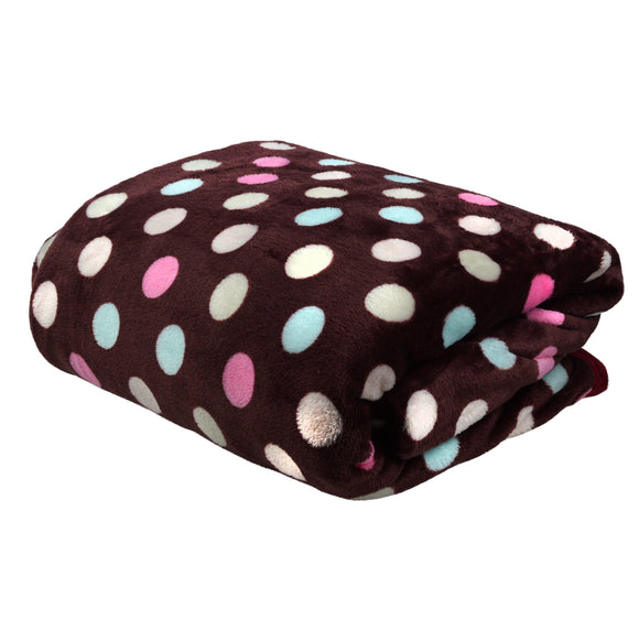 BERMONI Comfortable, Warm & Soft Throw Blanket (size 140 cm x 100 cm) (BNK-30A- POLKA)