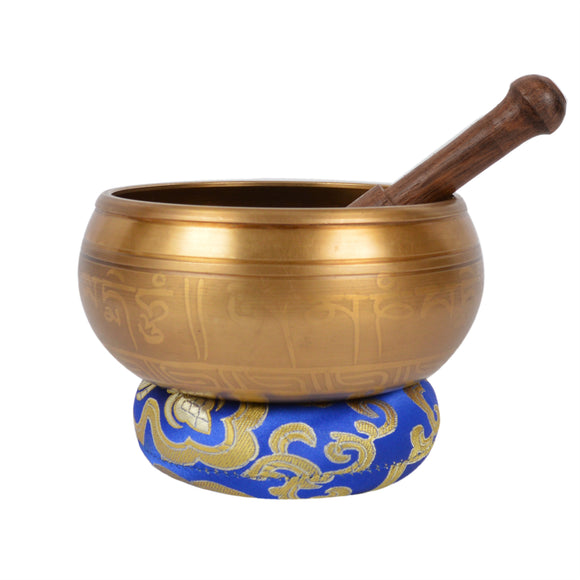 Tibetan Singing Bowl with Special Etching