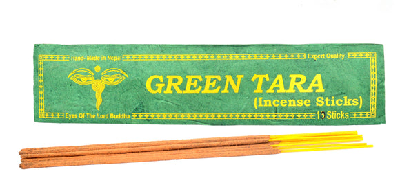 Green Tara Incense Tibetan Meditation Joss Incense Sticks -Pack of 10