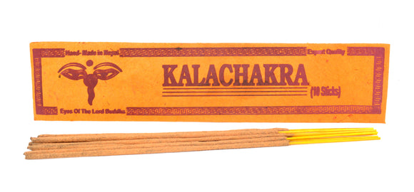 Kala Chakra Incense Tibetan Meditation Joss Incense Sticks -Pack of 10