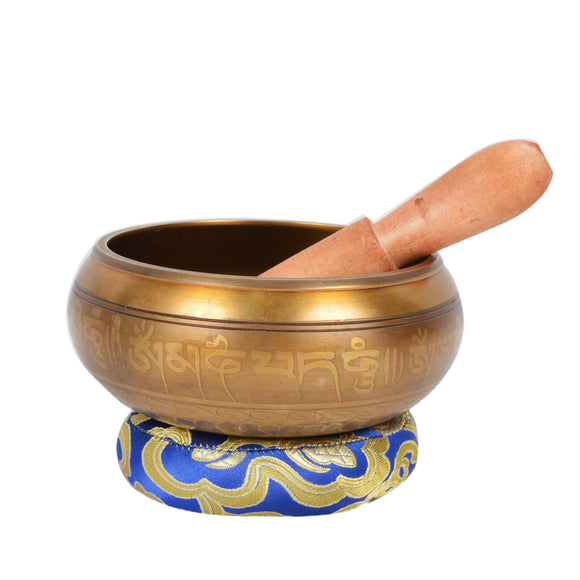 Meditation Singing Bowl With Special Etching.