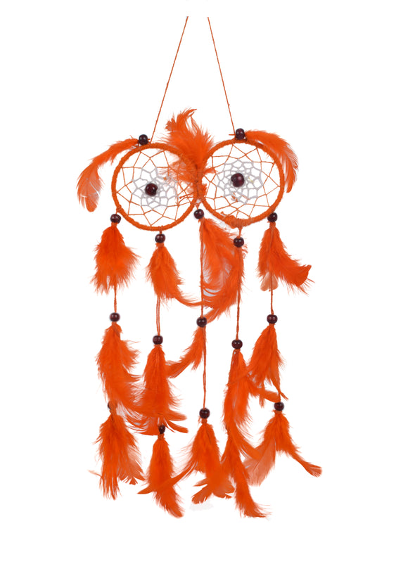 Owl Design Dream Catcher with Feathers
