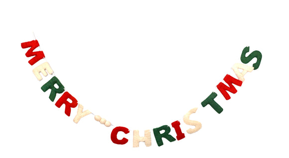Merry Christmas Felt Banners Decoration (SW-CHRIS-1043MULTI)