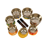 Bermoni Tibetan Set of 7 Chakra  Singing Bowl