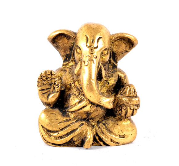 Bermoni Ganesh Statue Décor  Ganesh Hindu Elephant Statue (TH-GNS-1055-GLD)