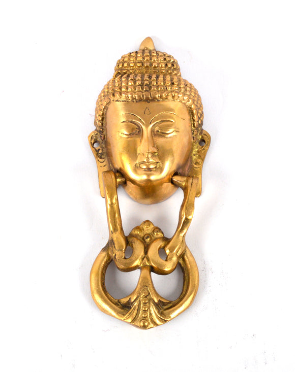 Bermoni Budhha Door Knocker Wall Sculpture (TH-DBUD-1056-GLD)