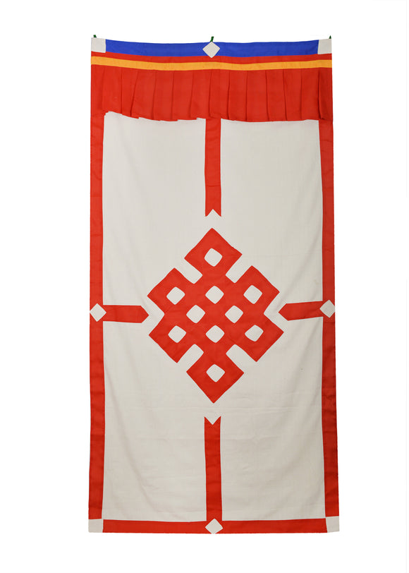 Tibetan 180 X 90 cm Cotton Wall Hanging With Auspicious Drawing Lucky Symbols